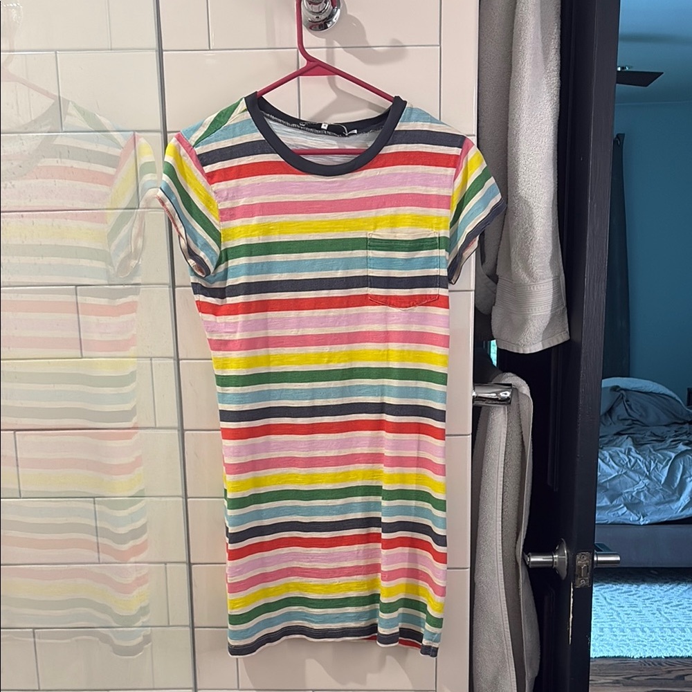 Pam & Gela Colorful Striped Mini Dress